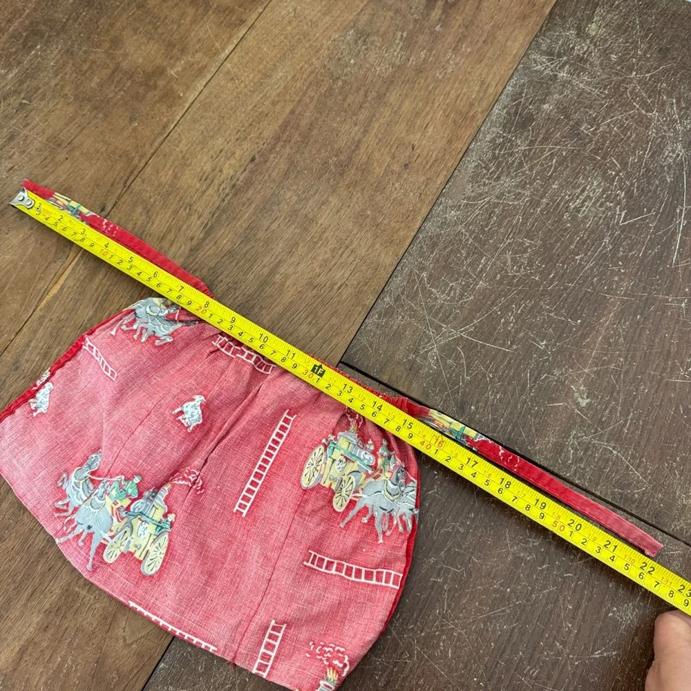 Vintage Horse & Buggy Pattern Baby Infant Doll Size‎ Half Apron